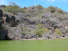 rock jacco curacao lake water nature landscapes green bushes
