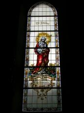 church window glass holy saint religion leaded light window
