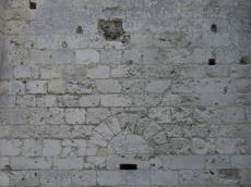 wall arch stones grey marks marked