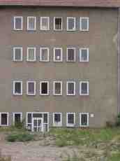 rigolett austere building high windows door