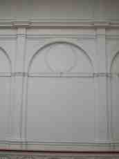wall bricks stone ornate roman arch archway decoration white