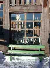 window snow bench snow