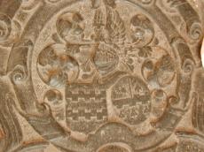 grave stond ridge decoration metal carved emblem