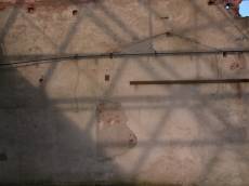 old wall concrete shadows bricks