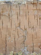 wall texture crack cracks sandstone hole  pit ditch tomb
