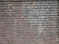 brick bricks wall stained red brown mortar solid