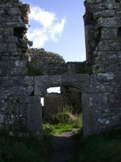 castle wall door ruine stones