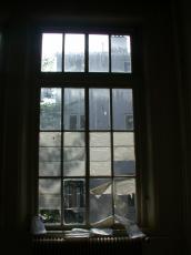 window glass plastic city