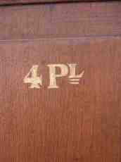 wood texture painted number 4 pl typography serif antique teak