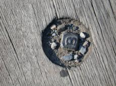 wood metal rail typo typography b circle woods